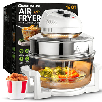 Granitestone 16 Quart Extra Large Air Fryer - Oil-Less Crispy Cooking for Healthier Meals