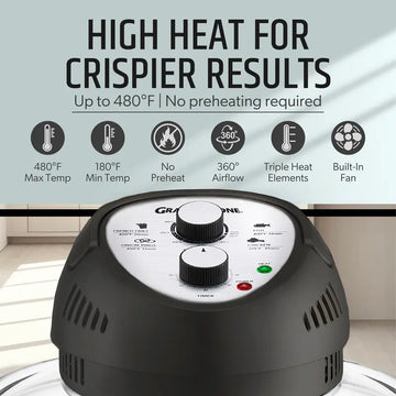 Granitestone 16 Quart Extra Large Air Fryer - Oil-Less Crispy Cooking for Healthier Meals
