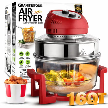 Granitestone 16 Quart Extra Large Air Fryer - Oil-Less Crispy Cooking for Healthier Meals